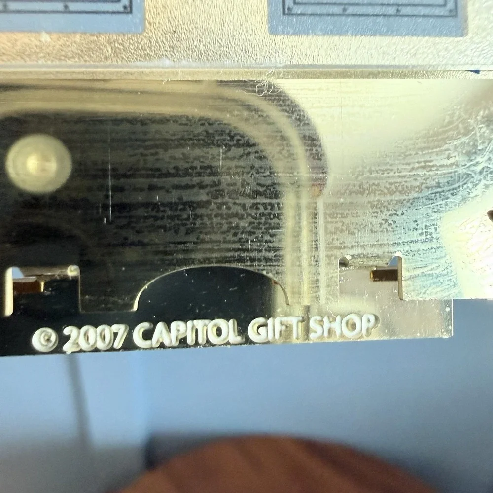 Texas State Capitol Metal Christmas Ornaments 2005 2007‎ Gift Shop Lot of 2 F/W